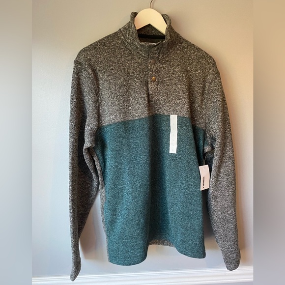 Sonoma Fleece Snap T Pullover Sweater - Picture 1 of 4